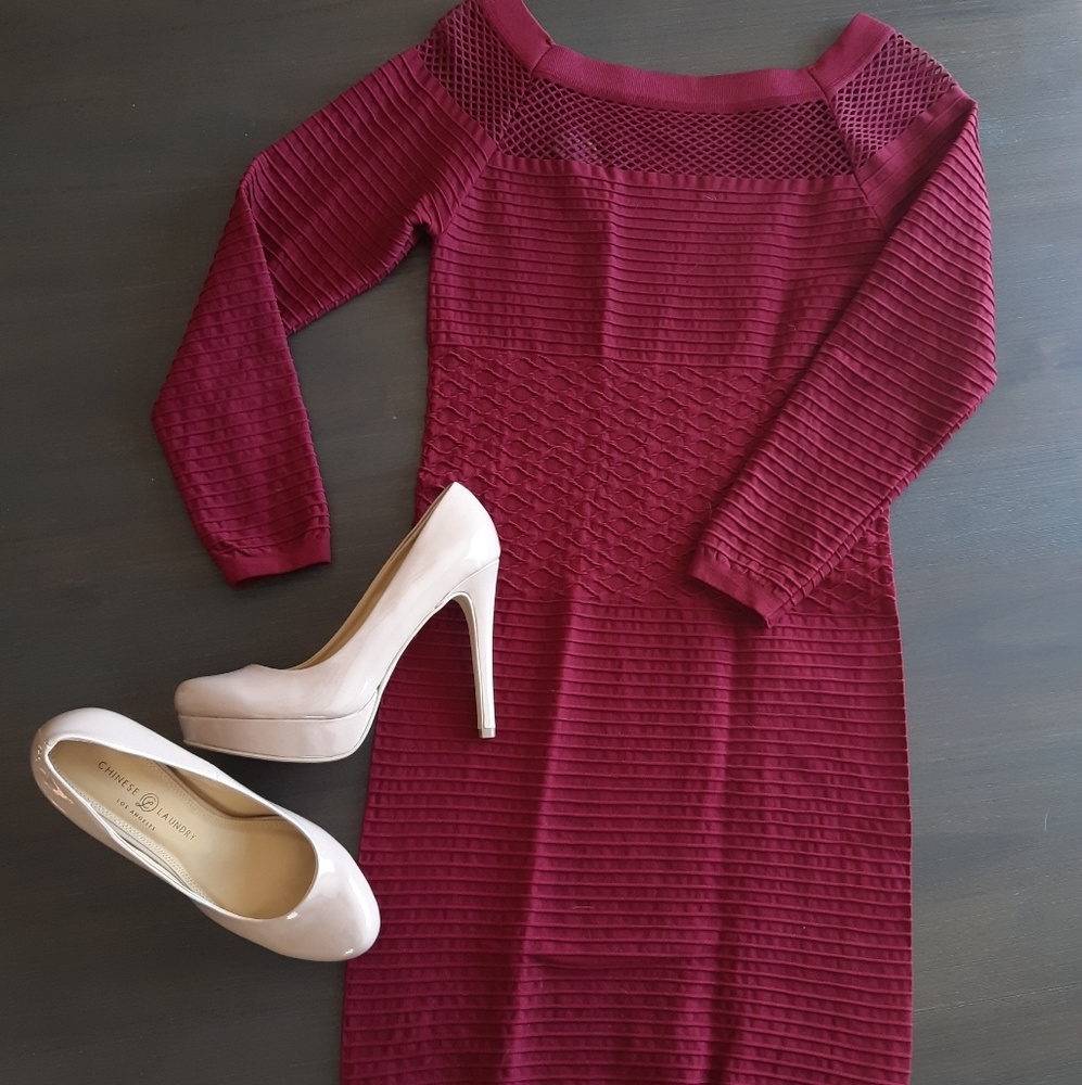Yelete Red Mesh Dress